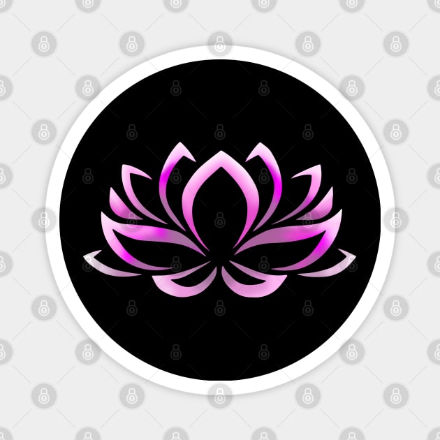 Lotus Flower in Pink Magnet by MettaArtUK